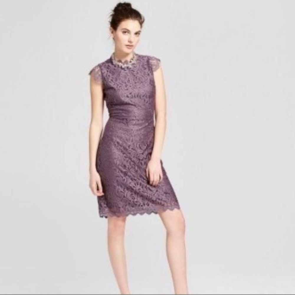 Xhilaration Purple Lace Sheath dress in size MEDIUM